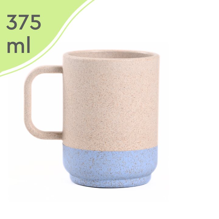 Coffee Mug with Anti-Skid Base – 375 ml (Ice Blue)