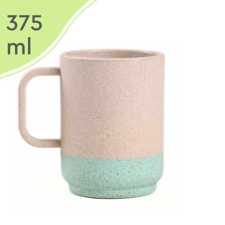 Coffee Mug with Anti-Skid Base – 375 ml (Light Green)
